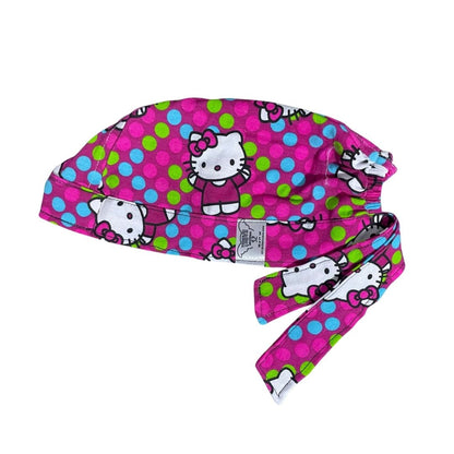 Gorro Quirúrgico - Hello Kitty - Rosa - Lunares