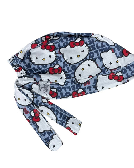 Gorro Quirúrgico - Hello Kitty - Rosa - Gris 2