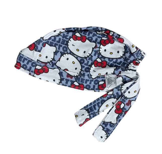 Gorro Quirúrgico - Hello Kitty - Rosa - Gris 2