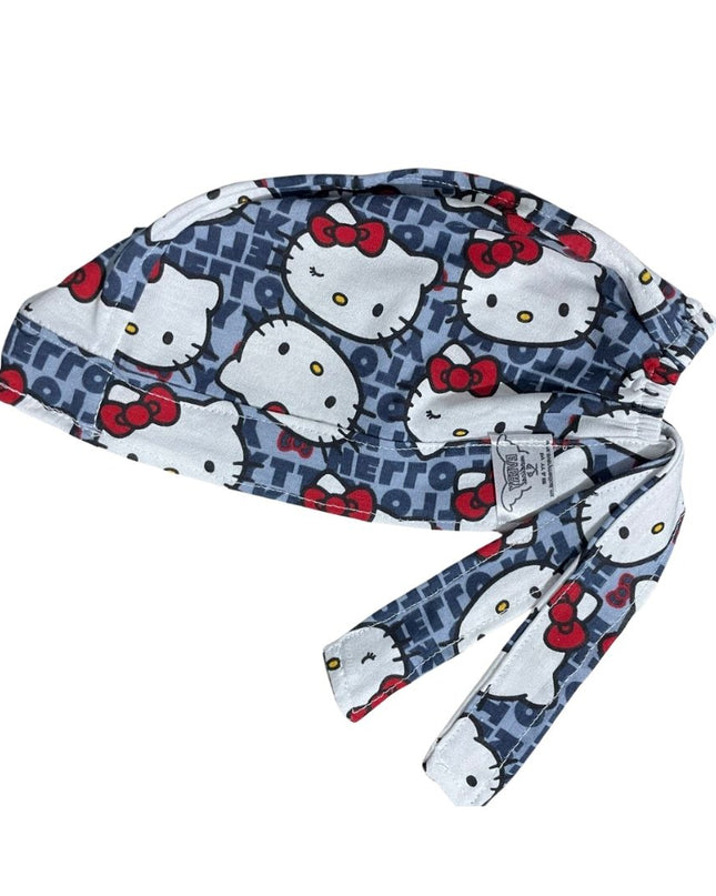Gorro Quirúrgico - Hello Kitty - Rosa - Gris 2