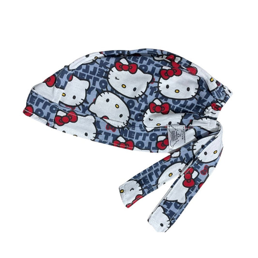 Gorro Quirúrgico - Hello Kitty - Rosa - Gris 2