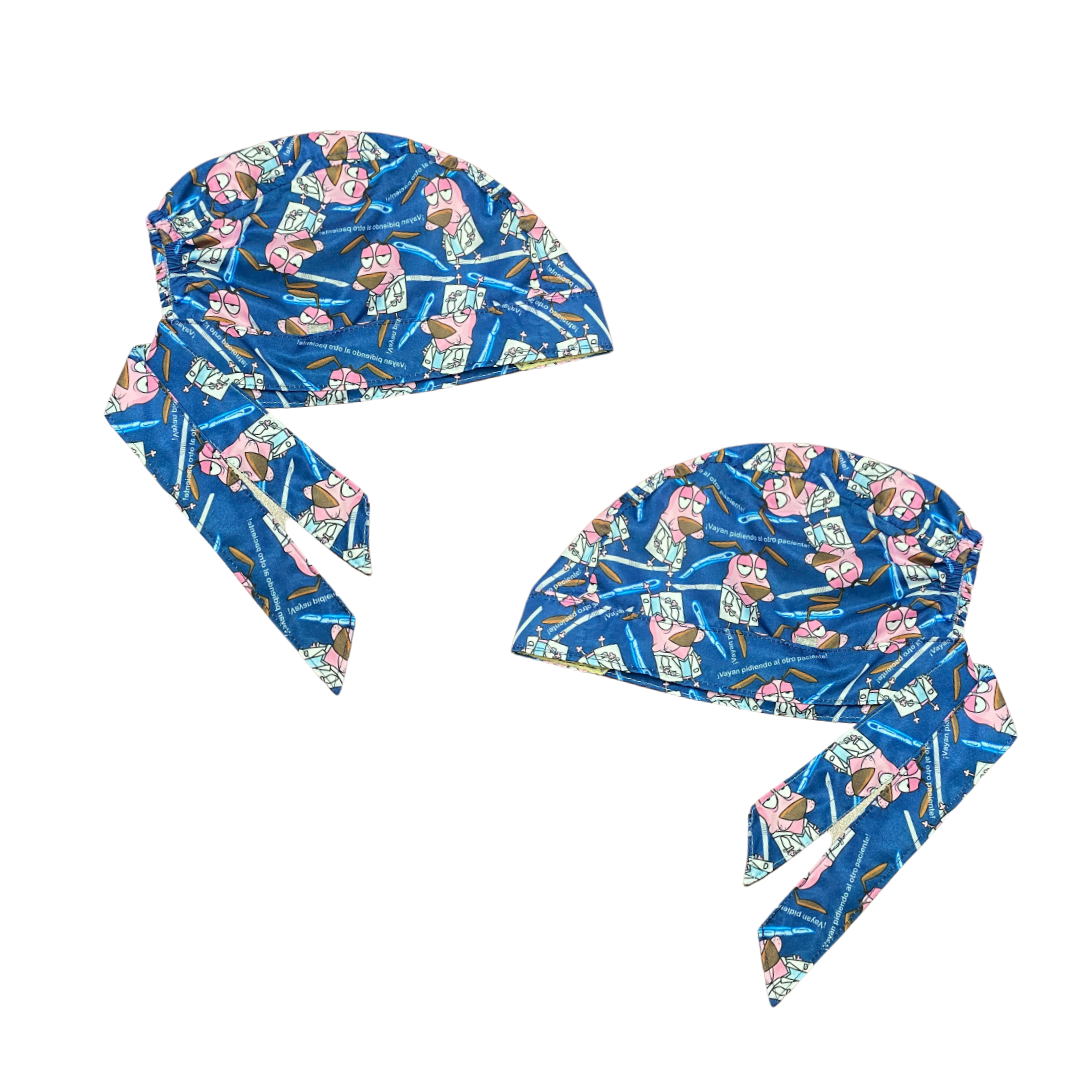 Gorro Quirúrgico Medico Coraje El Perro Cobarde Antifluidos