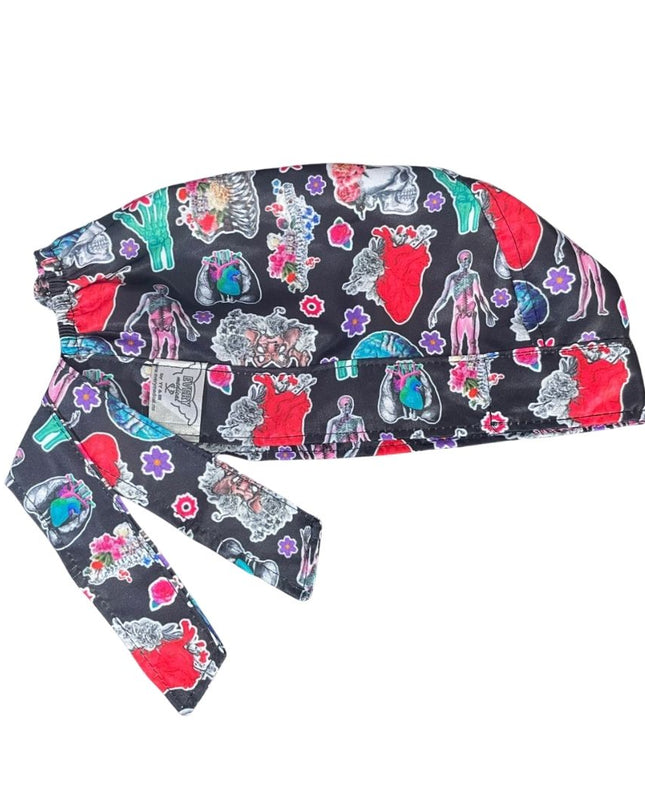 Gorro Medico Quirúrgico - Anatomía Humana - Versalius - Negro 5