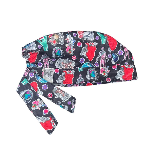 Gorro Medico Quirúrgico - Anatomía Humana - Versalius - Negro 5