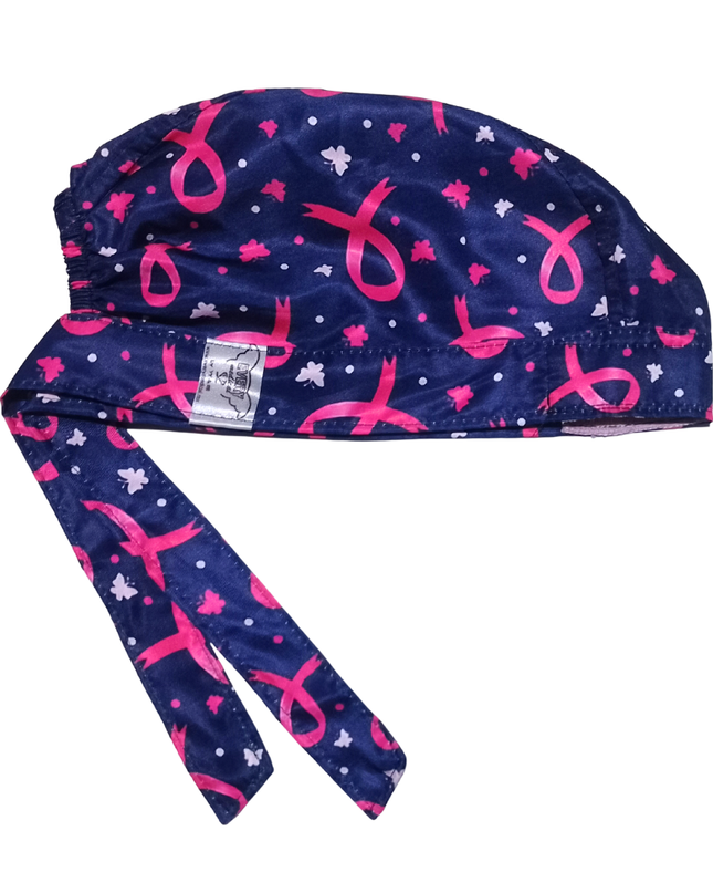 Gorro Medico Quirúrgico - Lucha Contra El Cancer De Mama - Azul