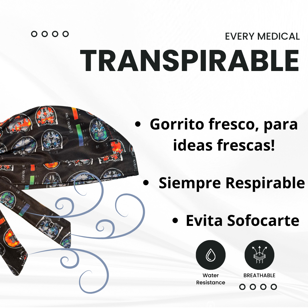 Gorro Medico Quirúrgico Chispas Reposteri - Antisudor, Cheff ROSA CLARO - Every Medical -  Dr. Gorrito