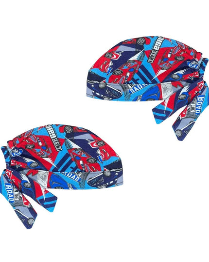 Gorro Quirúrgico - Cars - Nascar- Cordones - Antisudor - Celeste