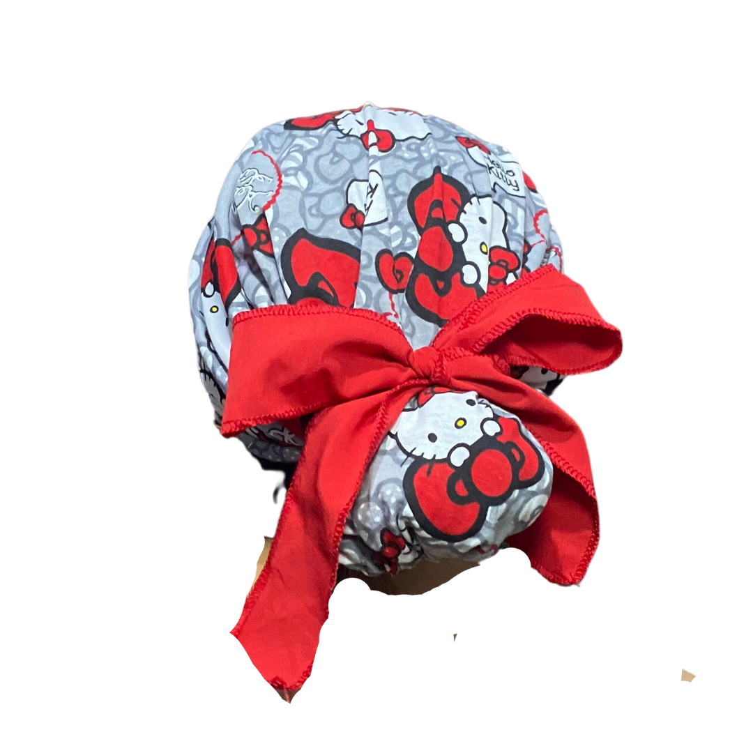 Gorro Quirúrgico Hello Kitty Rojo Con Listones - Antisudor - Every Medical -  Dr. Gorrito