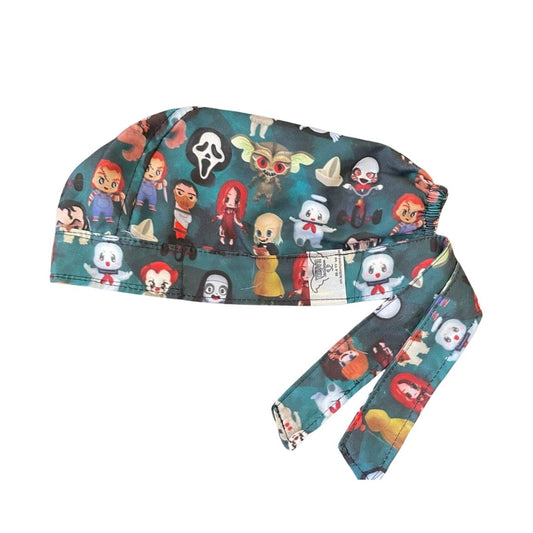 Gorro Quirúrgico - Personajes De Terror - Halloween - Negro 12