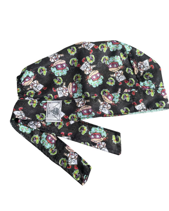 Gorro Quirúrgico Medico - Rugrats - Reptar - Antifluido - Negro