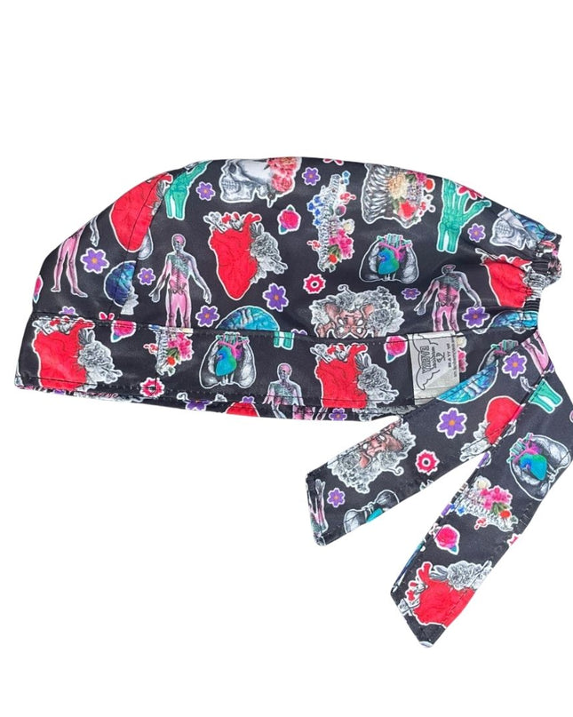 Gorro Medico Quirúrgico - Anatomía Humana - Versalius - Negro 5