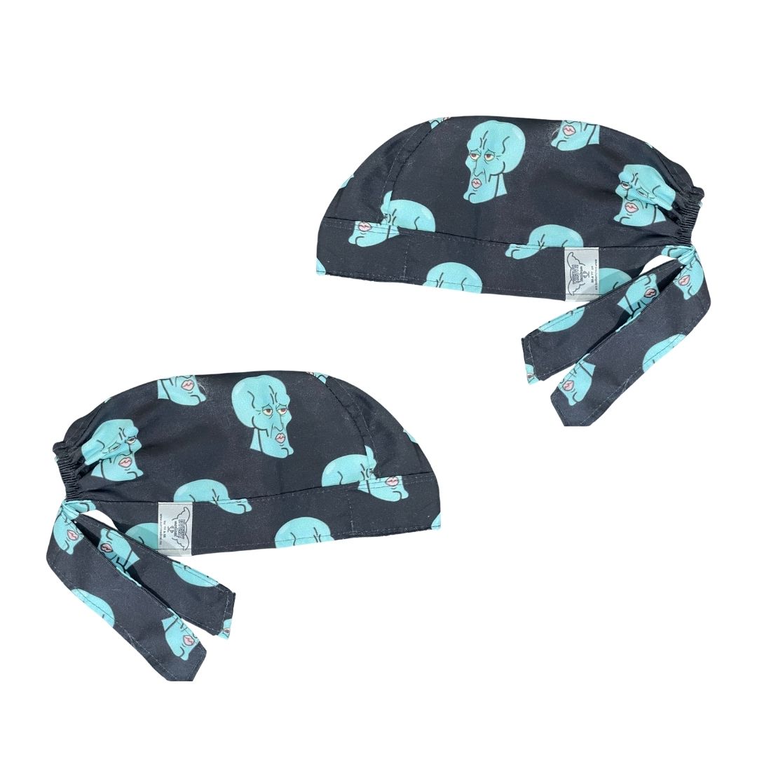 Gorro Medico Quirúrgico - Bob Esponja, Calamardo, Plankton - Calamardo Guapo 2