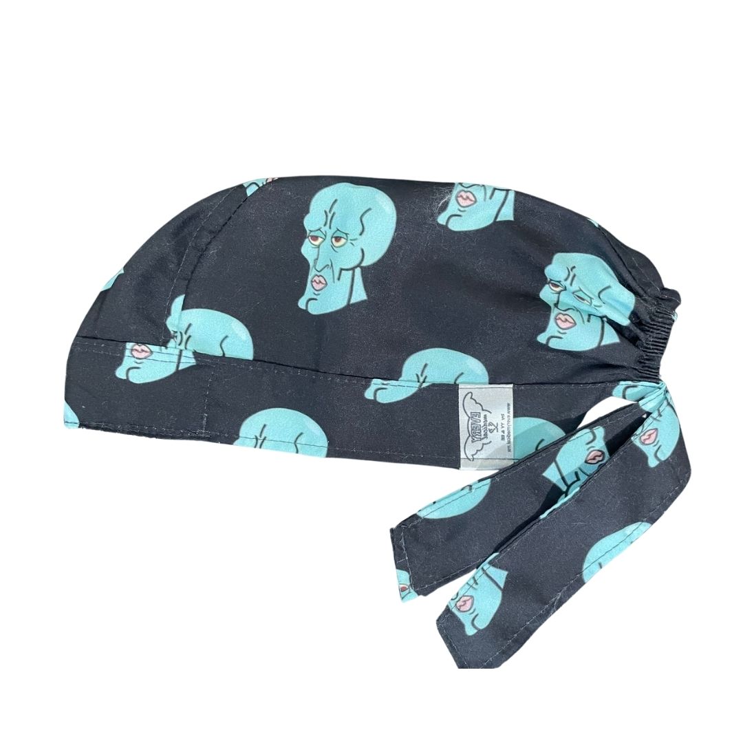 Gorro Medico Quirúrgico - Bob Esponja, Calamardo, Plankton - Calamardo Guapo 2