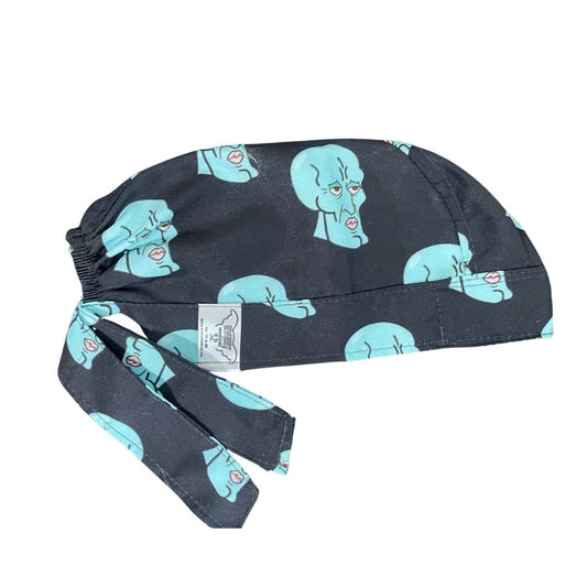 Gorro Medico Quirúrgico - Bob Esponja, Calamardo, Plankton - Calamardo Guapo 2