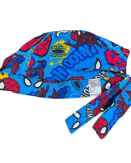 Gorro Quirúrgico - Estampado  - ARAÑA - Antisudor - Celeste