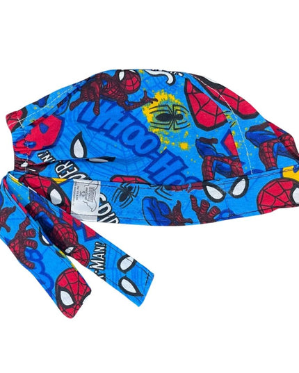 Gorro Quirúrgico - Estampado  - ARAÑA - Antisudor - Celeste