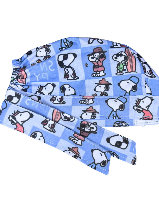 Gorro Quirúrgico Estampado Snoopy-  Azul3
