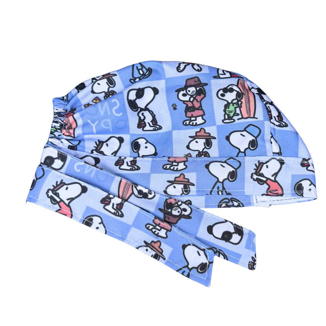 Gorro Quirúrgico Estampado Snoopy-  Azul3