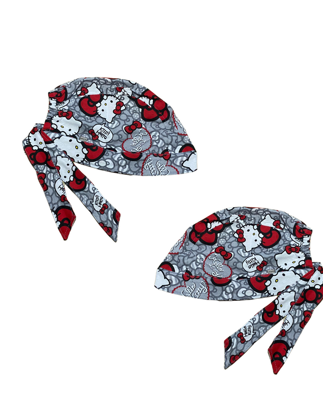 Gorro Quirúrgico Hello Kitty Gris- Cordones - Antisudor - Every Medical -  Dr. Gorrito