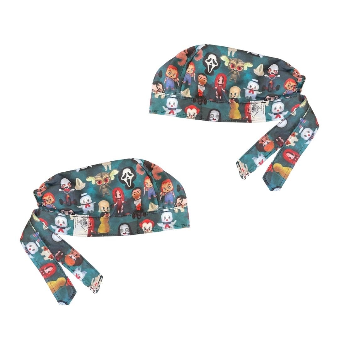 Gorro Quirúrgico - Personajes De Terror - Halloween - Negro 12