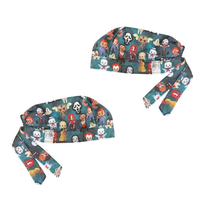 Gorro Quirúrgico - Personajes De Terror - Halloween - Negro 12