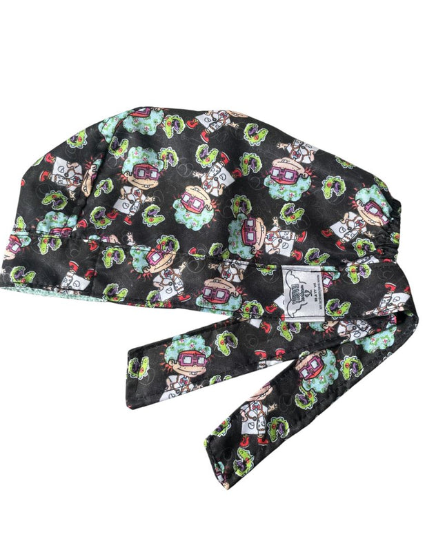 Gorro Quirúrgico Medico - Rugrats - Reptar - Antifluido - Negro