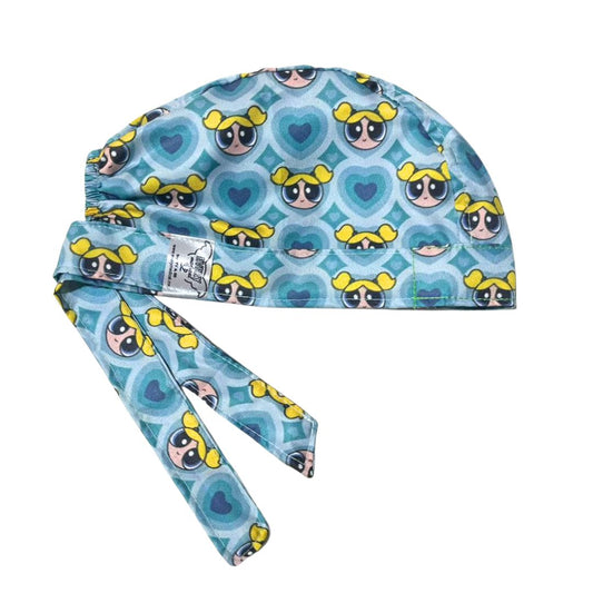 Gorro Medico Quirúrgico-Chicas 2 Celeste Corazón