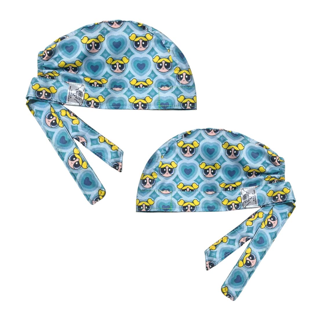 Gorro Medico Quirúrgico-Chicas 2 Celeste Corazón