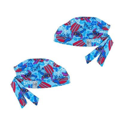 Gorro Quirúrgico - Estampado Stitch - Antisudor - Azul