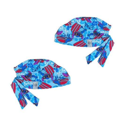 Gorro Quirúrgico - Estampado Stitch - Antisudor - Azul