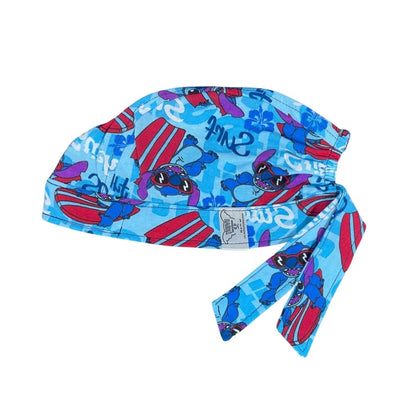 Gorro Quirúrgico - Estampado Stitch - Antisudor - Azul