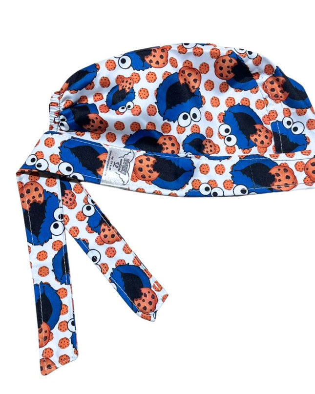 Gorro Quirúrgicoenfermería Monstruo Come Galletas blanco