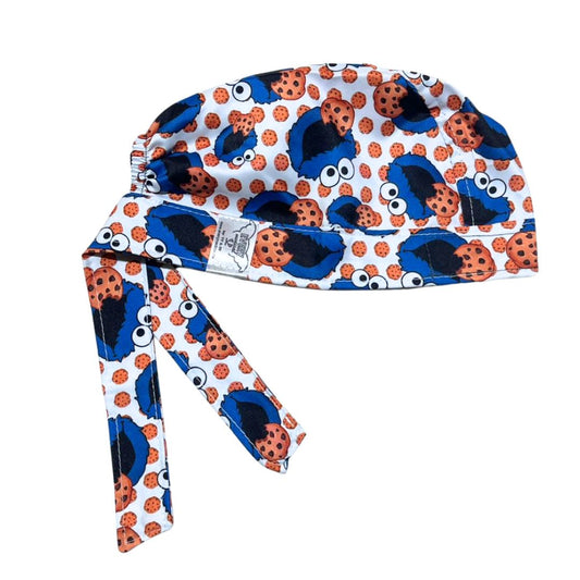 Gorro Quirúrgicoenfermería Monstruo Come Galletas blanco