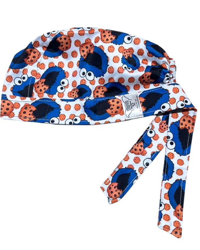 Gorro Quirúrgicoenfermería Monstruo Come Galletas blanco