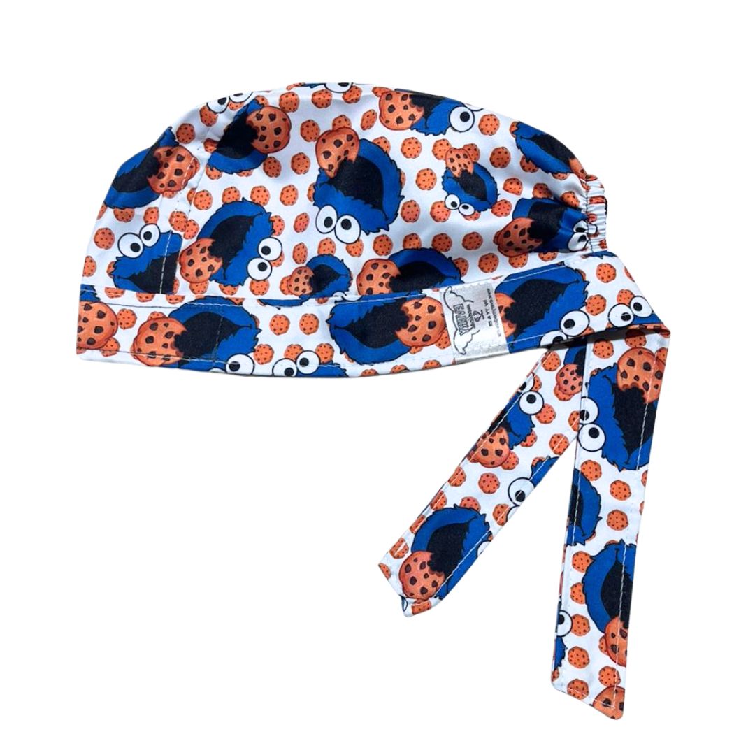 Gorro Quirúrgicoenfermería Monstruo Come Galletas blanco