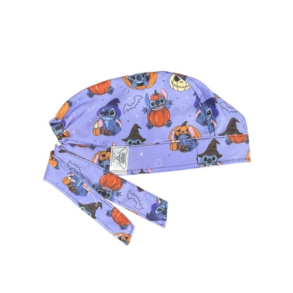 Gorro Medico Quirúrgico - Stitch - Día De Muertos - Halloween - Lila
