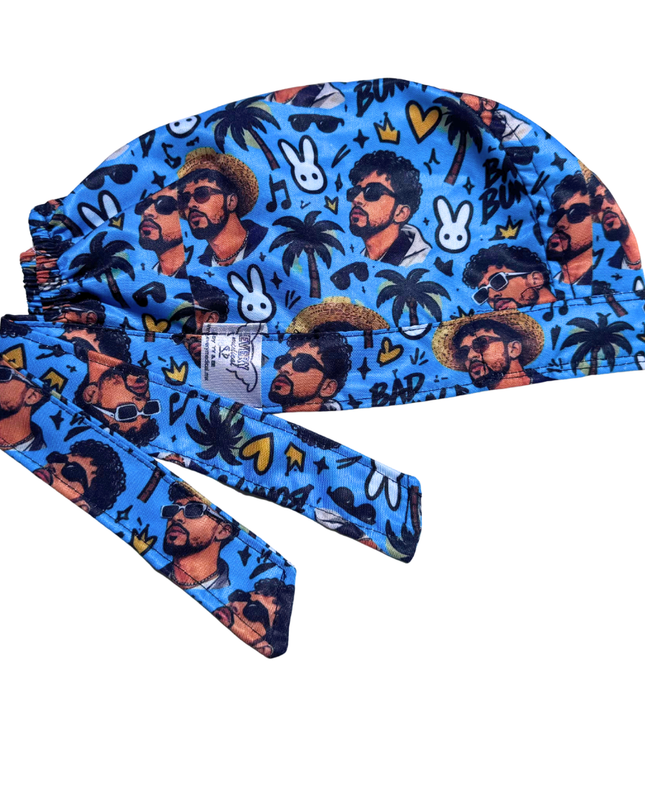 Gorro Medico Quirúrgico - Bad Bunny - Azul