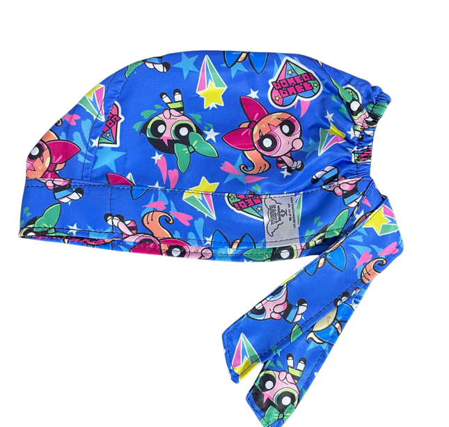 Gorro Medico Quirúrgico-las Chicas Super Poderosas-antisudor - Azul acero