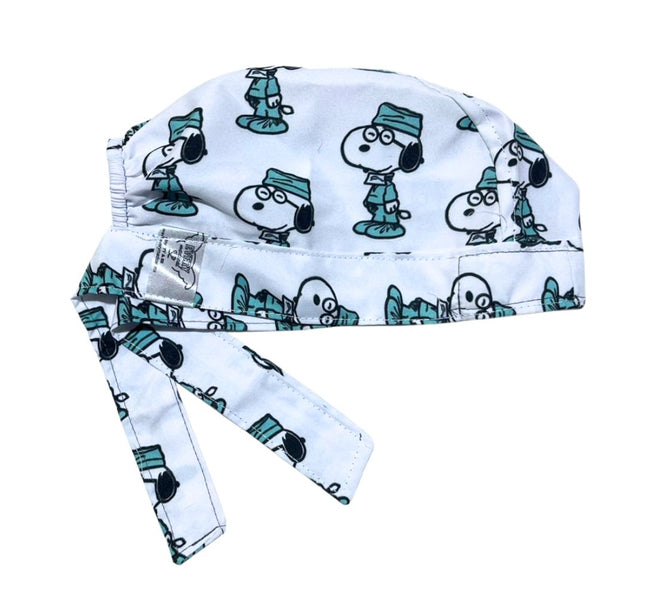 Gorro Quirúrgico Estampado Snoopy - Blanco