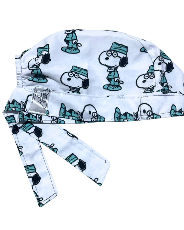 Gorro Quirúrgico Estampado Snoopy - Blanco