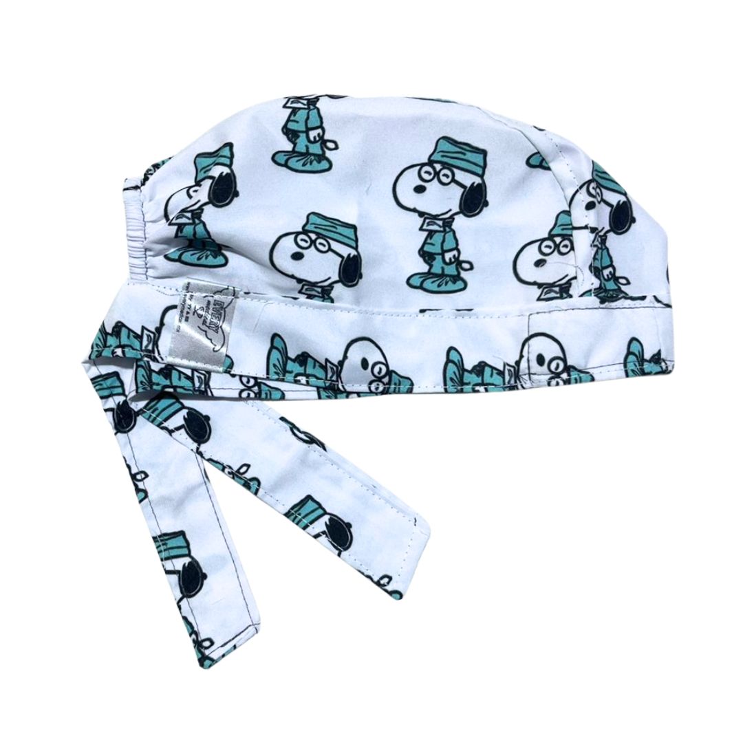Gorro Quirúrgico Estampado Snoopy - Blanco