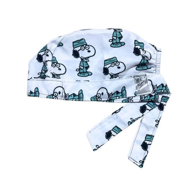 Gorro Quirúrgico Estampado Snoopy - Blanco