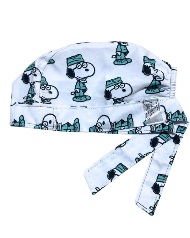 Gorro Quirúrgico Estampado Snoopy - Blanco