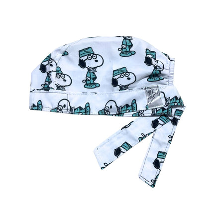 Gorro Quirúrgico Estampado Snoopy - Blanco