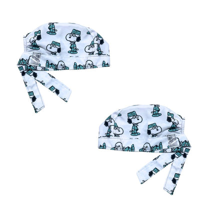 Gorro Quirúrgico Estampado Snoopy - Blanco