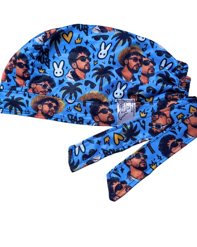 Gorro Medico Quirúrgico - Bad Bunny - Azul