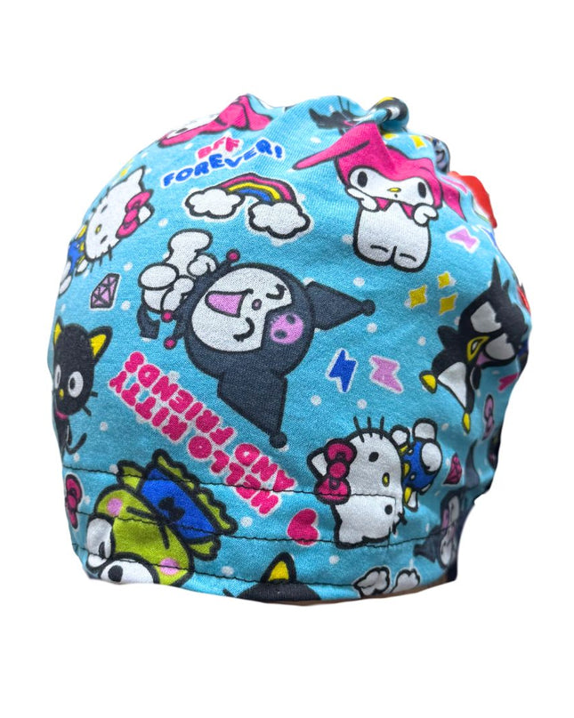 Gorro Quirúrgico ANIMALITOS  Listones - Antisudor CELESTE