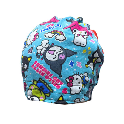 Gorro Quirúrgico ANIMALITOS  Listones - Antisudor CELESTE