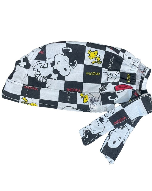 Gorro Quirúrgico - Snoopy Gris - Antisudor - Negro