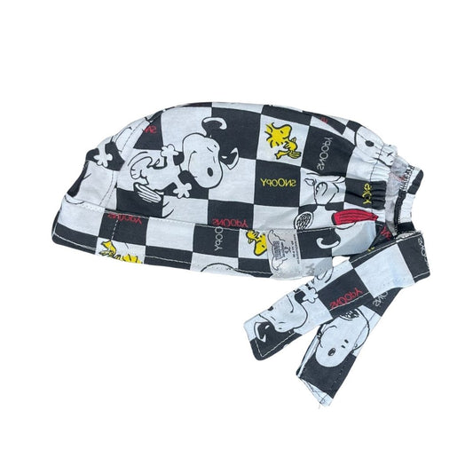 Gorro Quirúrgico - Snoopy Gris - Antisudor - Negro